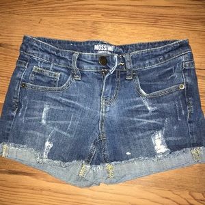 Mossimo Blue Distressed Cut-Off Jean Shorts